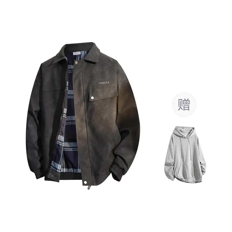 YOSICIL Leather Jacket Unisex Moss Green-6