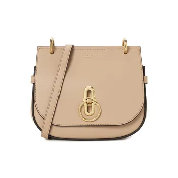 Mulberry Cow Leather Crossbody Bag, Shoulder Bag Women's Nude