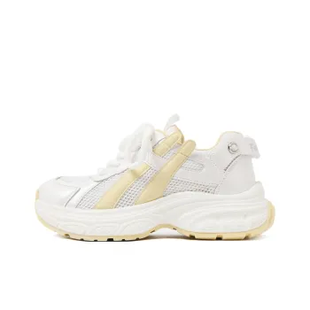 CAMEIDO Breathable And Lightweight Low Top Casual Shoes Women's Yellow