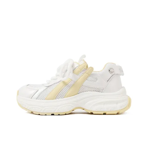 CAMEIDO Breathable And Lightweight Low Top Casual Shoes Women's Yellow
