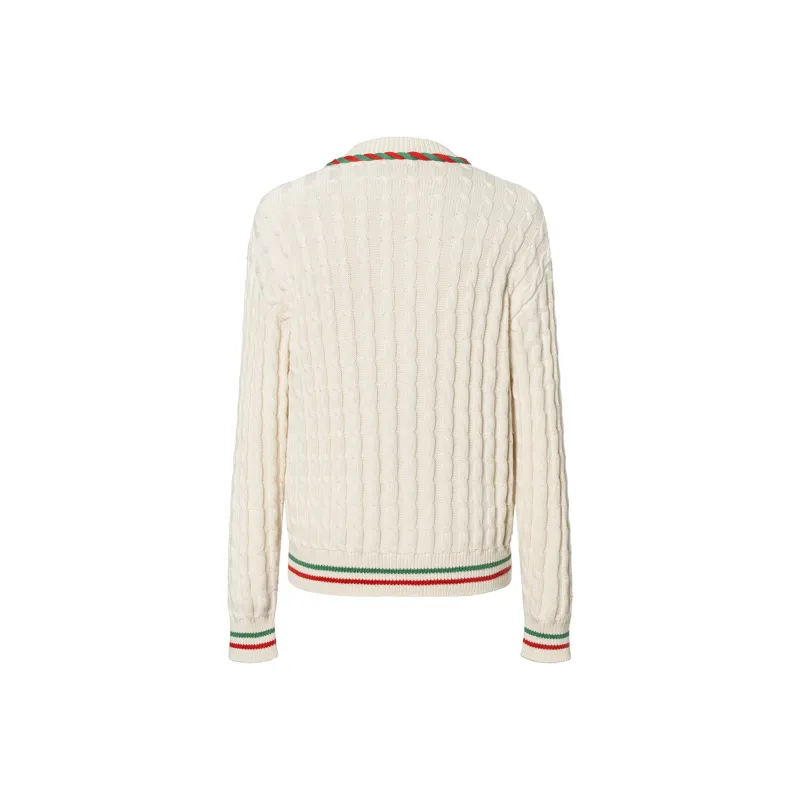 GUCCI SS22 Cashmere Sweater Men's Beige-1