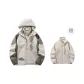 Khaki (Includes Detachable Thickened and Fleece-Lined Liner, 3-in-1 Double-Layer Windbreaker Jacket)