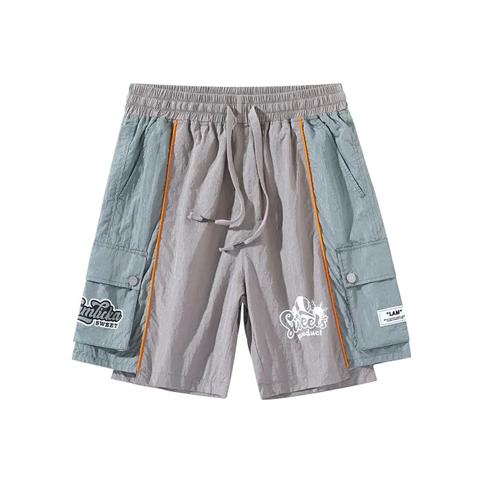 LAMLICKA Loose Fit Shorts Unisex Gray-0