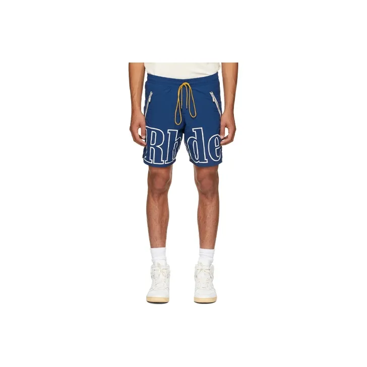 RHUDE Casual Shorts Men Blue-0