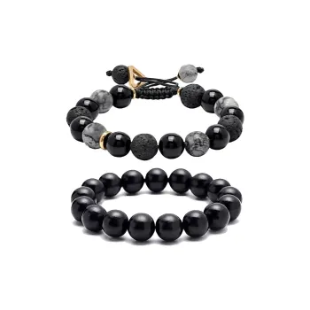 Blooming Petals Ebony Bracelets Unisex