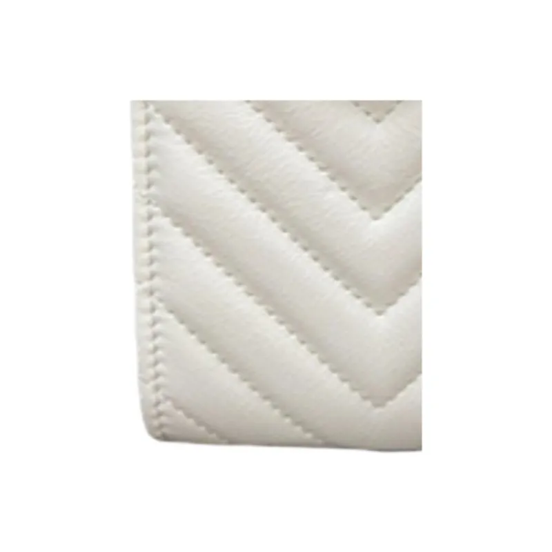 CHANEL Cow Leather One Shoulder Crossbody Cell Phone Pouch Women's White-3