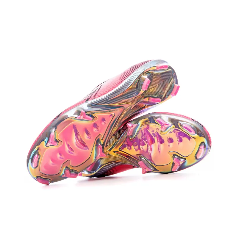 Saibi AG Rubber Short Studs Soft Ground Cushioning, Slip Resistant, And Abrasion Resistant Soccer Shoes Unisex Pink-3