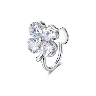 NVBBK Sterling Silver Clip on Ear Cuffs Women's