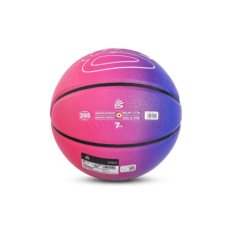 Under Armour CURRY Gradient Collection PU Basketball Gradient Purple Pink Size 7 Ball Training Unisex-3