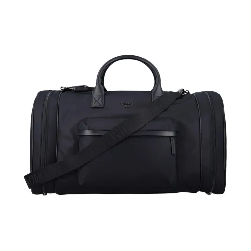 EMPORIO ARMANI Polyester One Shoulder Handbag, Travel Bag Men's Black