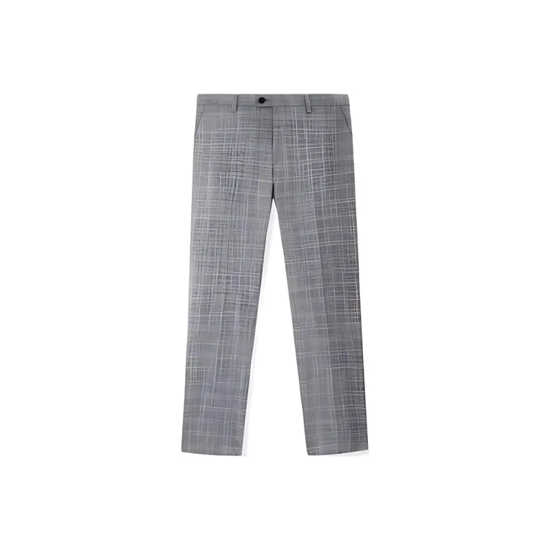 ZIOZIA Suit Trousers Men Gray-0