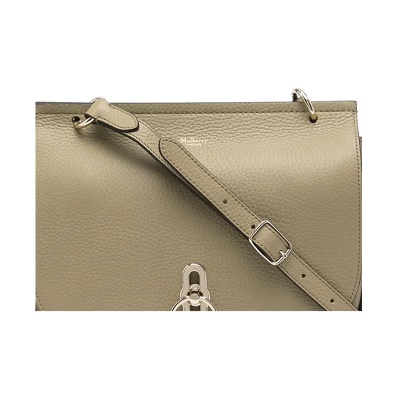 Mulberry Grained Leather Shoulder Bag Crossbody Bag Women's Olive Green-2