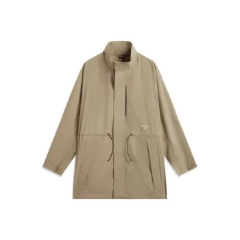 LiNing Sports Life Collection Trench Coat Men's Ochre Khaki