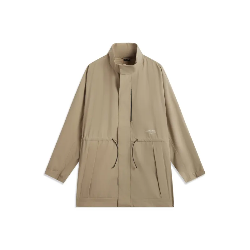 LiNing Sports Life Collection Trench Coat Men's Ochre Khaki-0