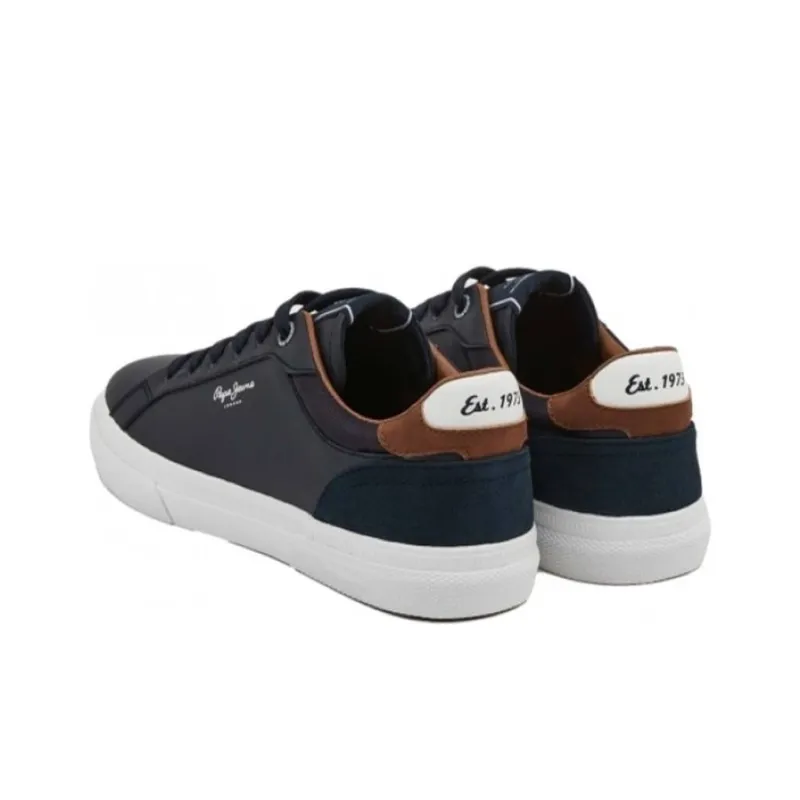 Pepe Jeans KENTON COURT Low Top Skateboard Shoes Men's Marine Blue-3