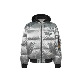 EVISU FW24 Puffer Jacket Men's Silver
