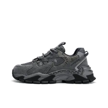 JEEP SPIRIT Slip Resistant, Abrasion Resistant, Breathable, Height Increasing Chunky Sneakers Men's Ancient City Gray