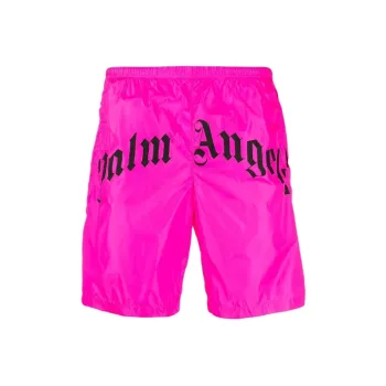 PALM ANGELS Logo Print Swimming Shorts