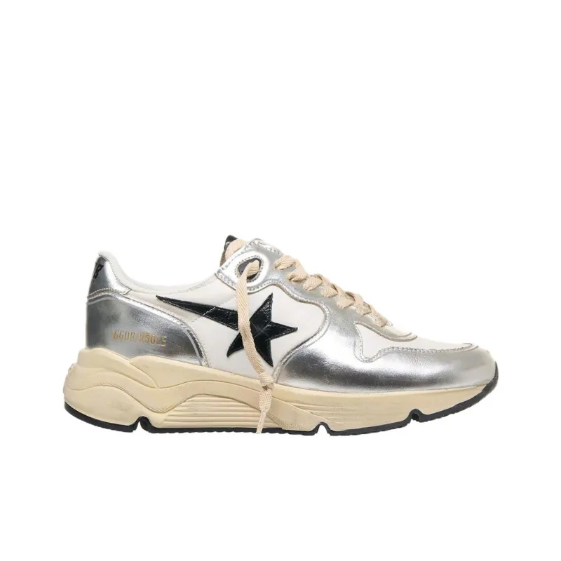 Golden Goose Running Sole Low Top Casual Shoes Women's Silver-1