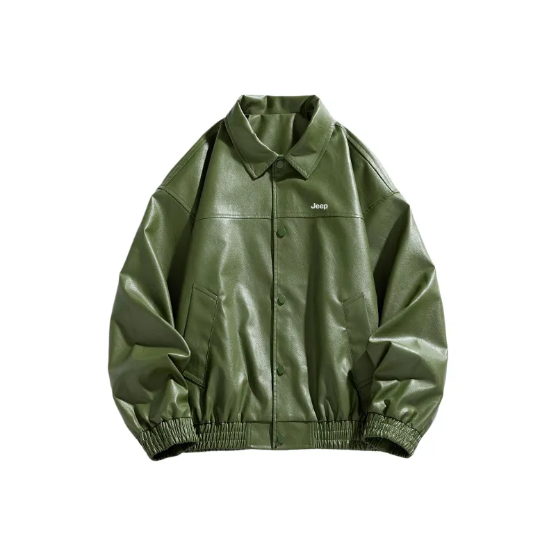 Jeep Leather Jackets Coats Unisex-1