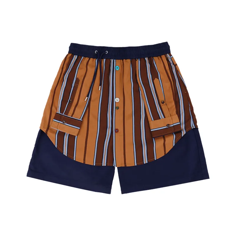 UNVESNO Loose Fit Shorts Unisex Light Brown-0