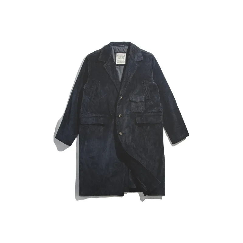 MADEN Trench Coats Men Black-0