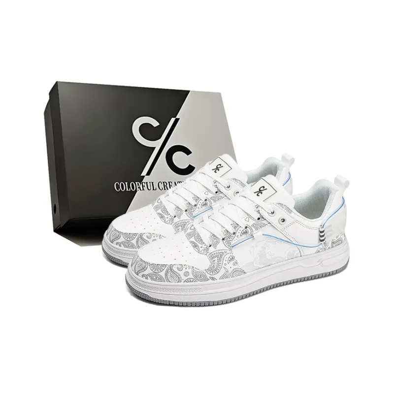 Colorful Creations Height Increasing Abrasion Resistant Breathable Slip Resistant Low Top Skateboard Shoes Men's Box-5