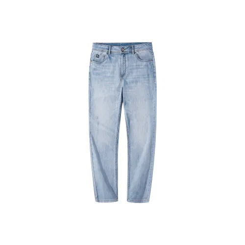 CAMEL Cooling Sensation Antibacterial Lightweight Breathable Slim Fit Pants Micro Stretch Jeans Men's