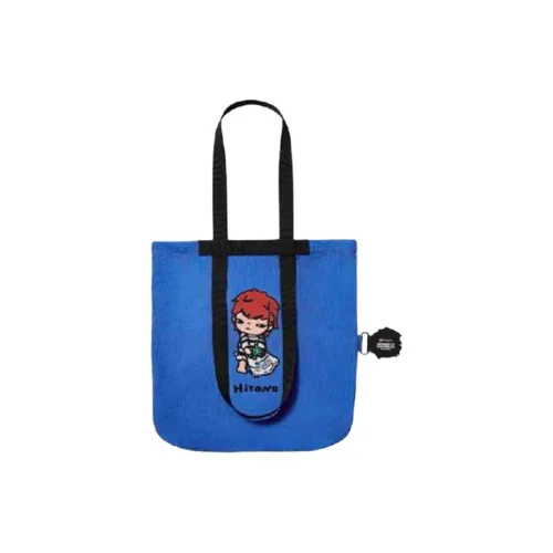 POP MART Nylon Tote Bag, Shopping Bag, Handbag, Shoulder Bag Women's Blue