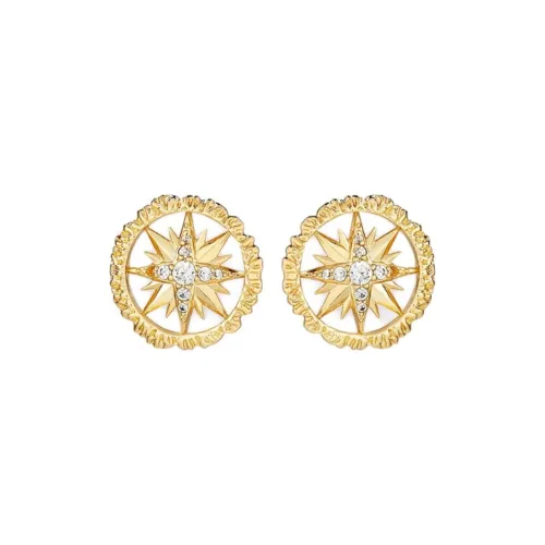 LES NEREIDES Gold Plated Stud Earrings Women's Gold