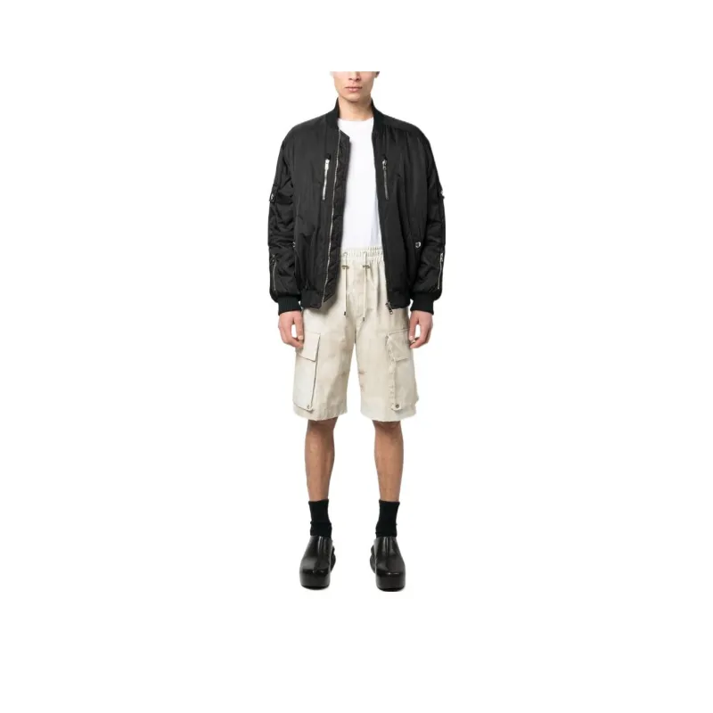 BALMAIN Faded effect Cotton Cargo Shorts-0
