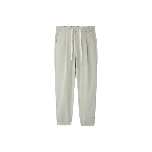 Maison Margiela Pleated Loose Fit Cropped Pants Khaki Pattern 30