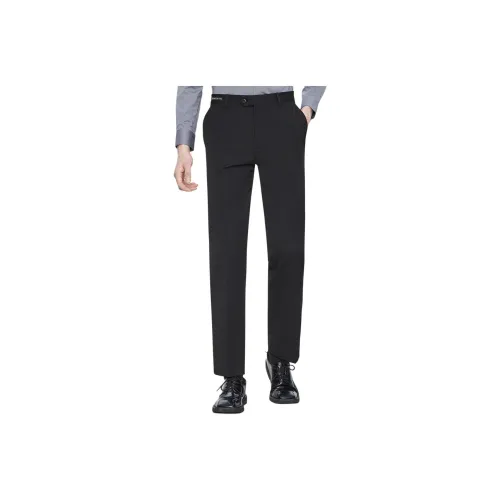 Red Bean Smooth And Elastic Suit Trouser Men's Black