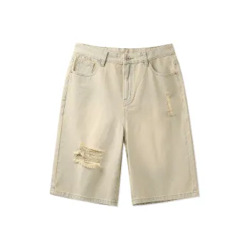 R.super Denim Shorts Unisex Yellow Mud