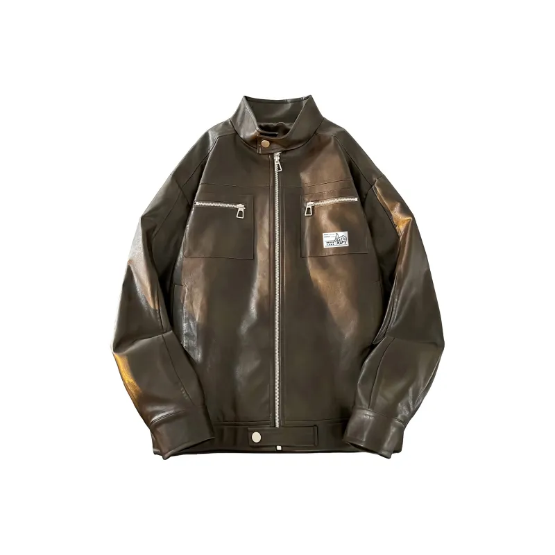 MEIPIN TANG Leather Jacket Unisex-6