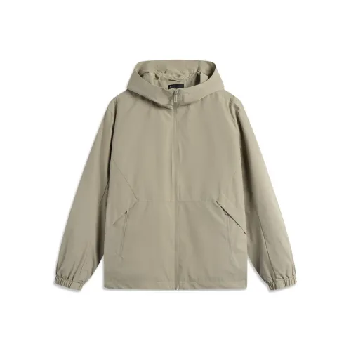 LiNing Sports Trend Series Trench Coat Men's Coffee Foam Taupe