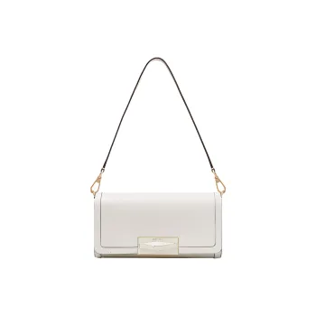 Jimmy Choo Diamond Calfskin Baguette Bag Handbag Shoulder Bag Women's White