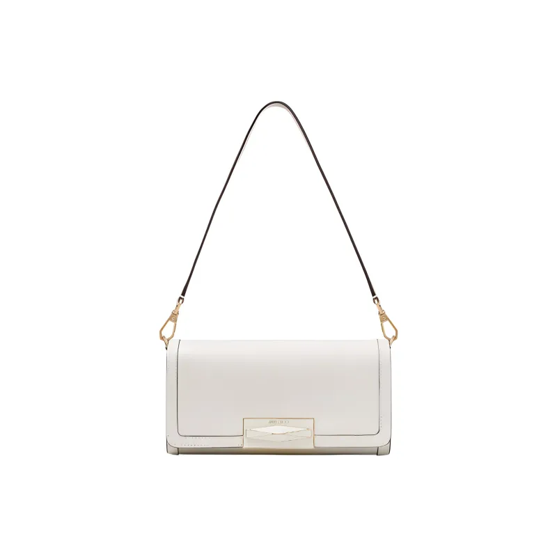 Jimmy Choo Diamond Calfskin Baguette Bag Handbag Shoulder Bag Women's White-0
