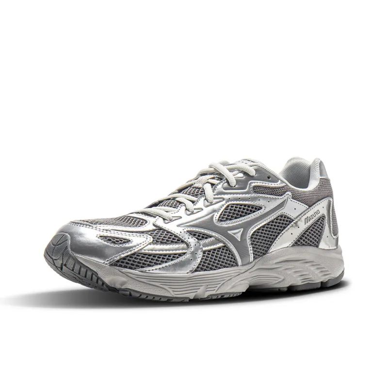 Mizuno Cushioning, Wear Resistant Low Top Running Shoes Unisex Silver Gray-1