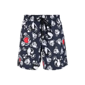 PALM ANGELS X Vilebrequin Bear print Swim Shorts