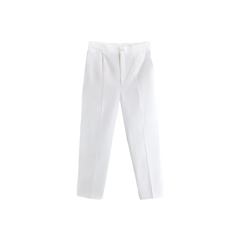 ZARA Suit Trousers Men White-0