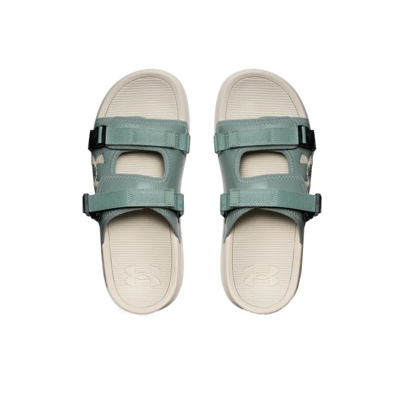 Under Armour Movement Slide Slippers Unisex Quartz Stone Green-3