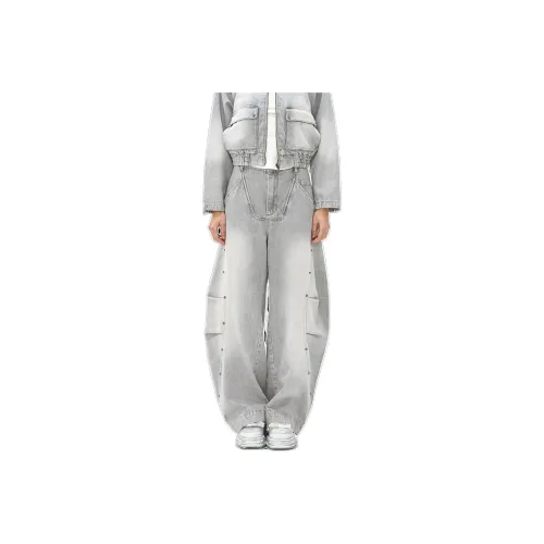 VANN VALRENCÉ Jeans Unisex Light Gray