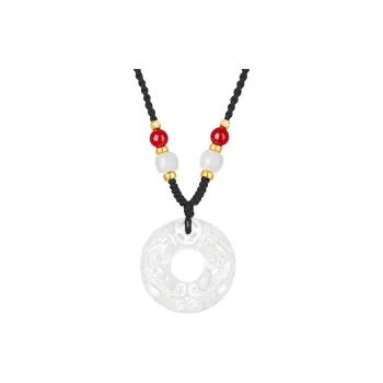 Central Fashion Natural Chalcedony Jade Necklaces Unisex
