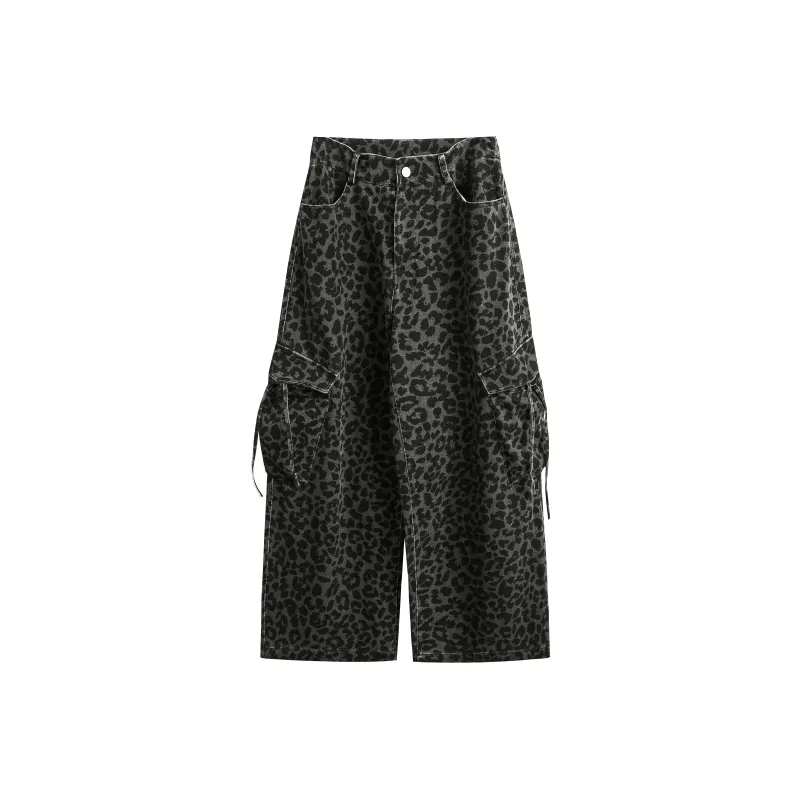 GEOFFREY B. SMALL Cargo Pants Unisex Leopard Print-0