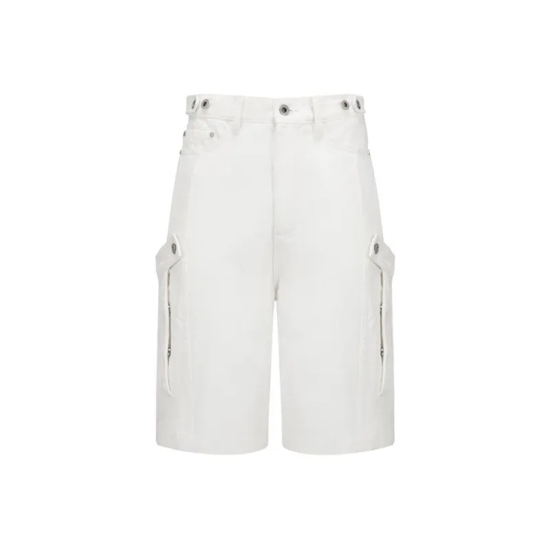 Feng Chen Wang Denim Shorts Men White-0