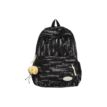 Kaka Tree Nylon Backpack Unisex Black/Blue/Dark Blue