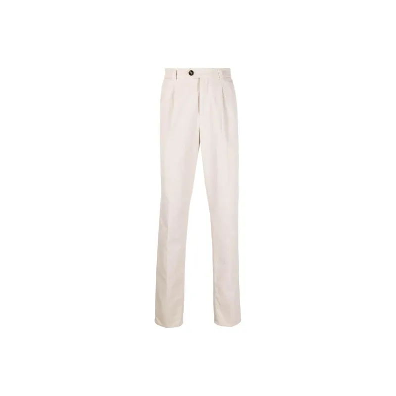 Brunello Cucinelli Leisure Fit Pleated Gabardine Trousers-0