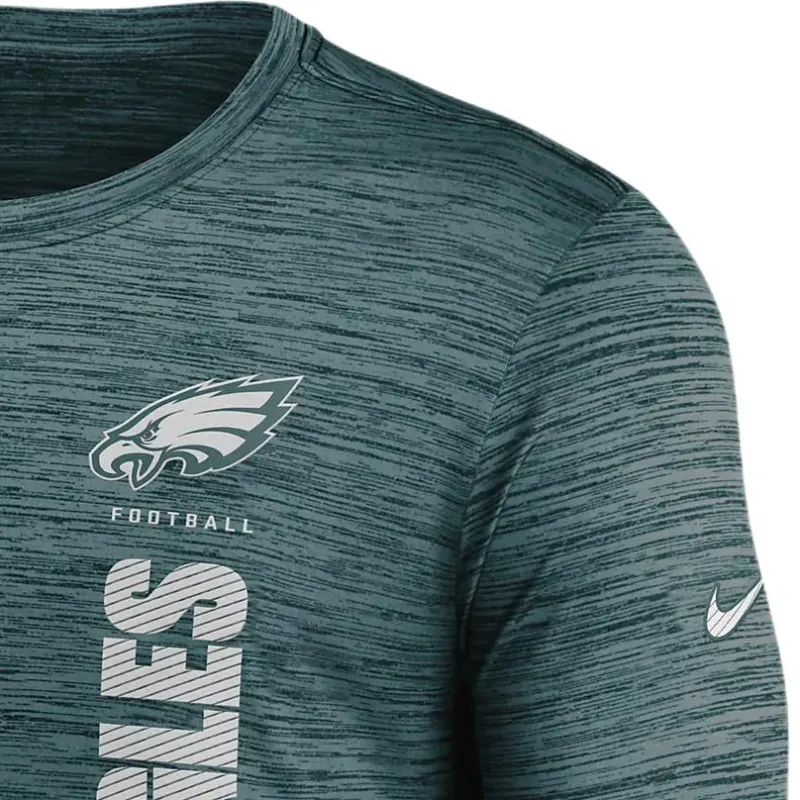 Nike Philadelphia Eagles Sideline Velocity Men's Nike Dri FIT Nfl Long Sleeve T Shirt-2