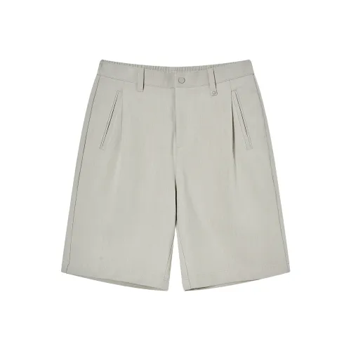 A.B.X Draped Wide Pleated Semi Elastic Waistband Comfortable Mid Length Pants Men's